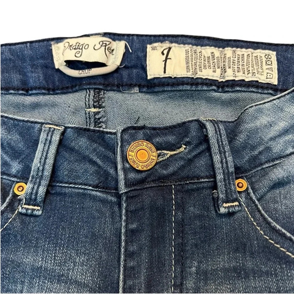 Indigo Rein Cropped Jeans Size 7 - Picture 7 of 8
